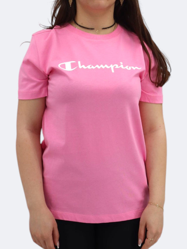 Image for Women's Brand Logo Printed T-Shirt,Pink
