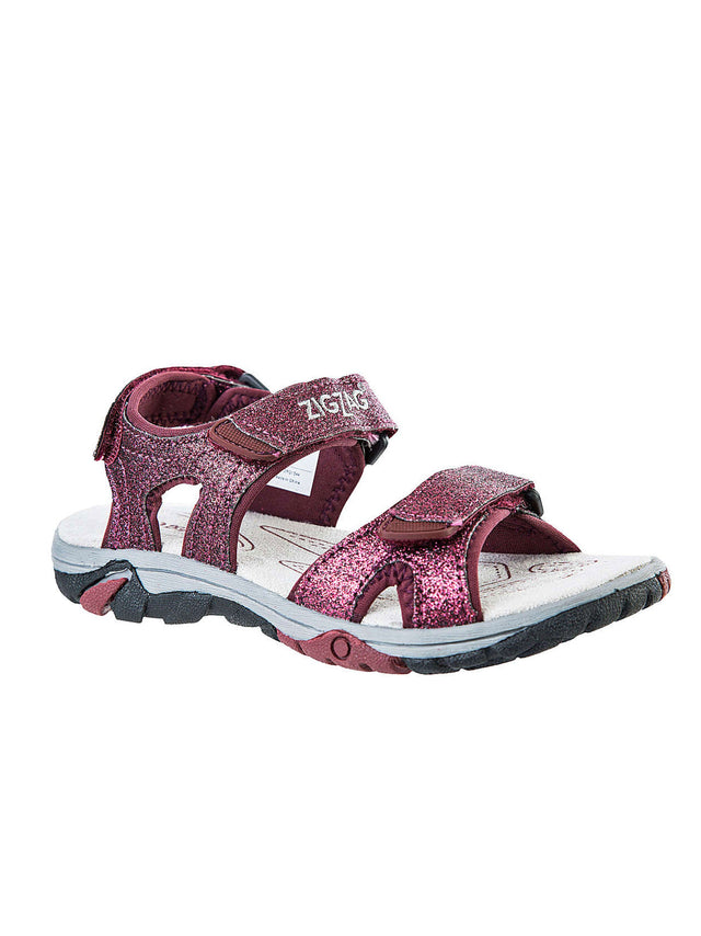 Image for Kids Girl's Glitter Sandals,Burgundy