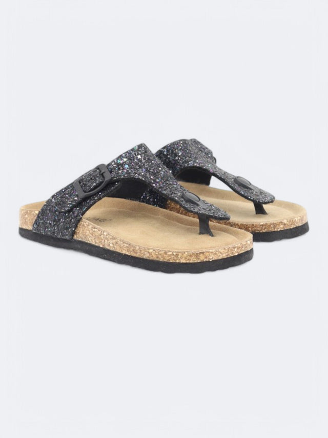 Image for Kids Girl's Glitter Sandals,Black