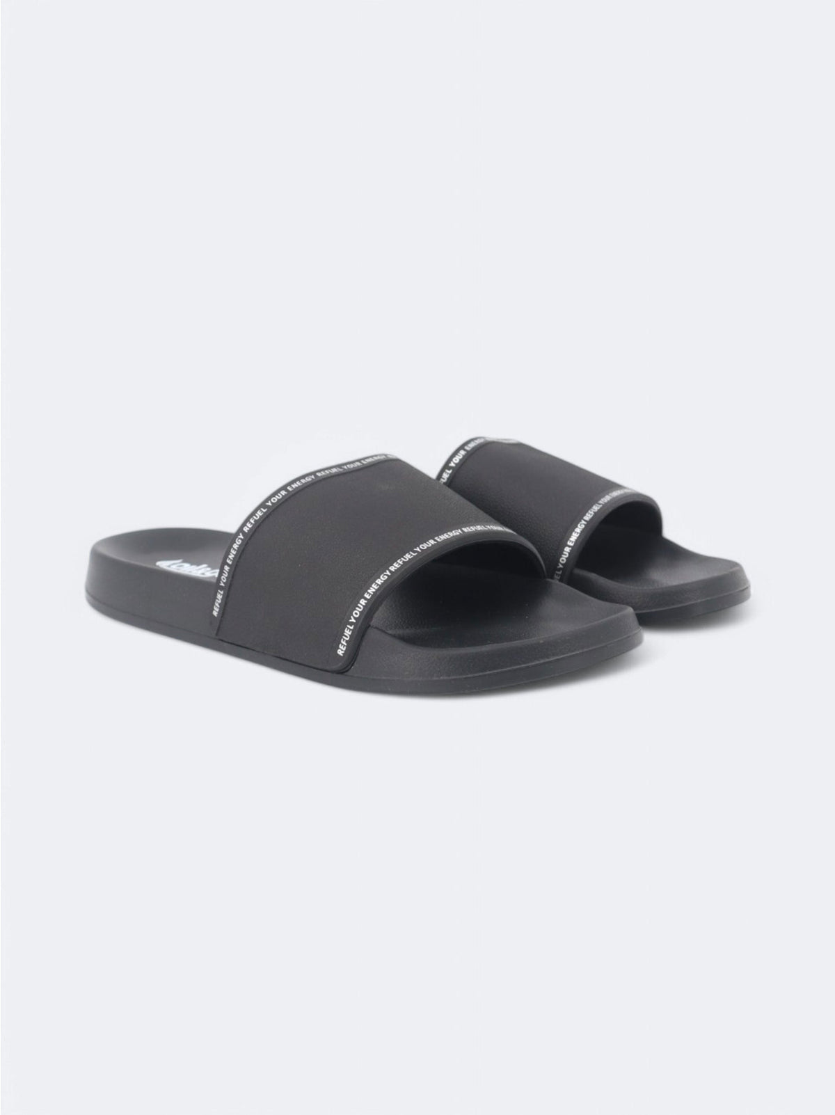Image for Men's Printed Slippers,Black