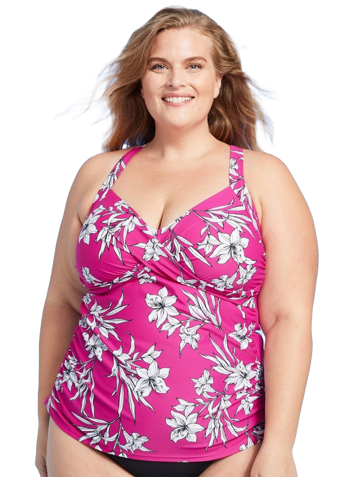 Image for Women's printed Tankini Top,Pink