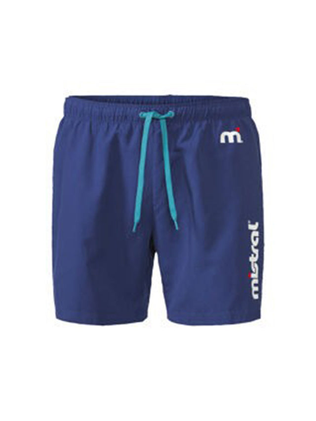 Image for Men's Brand Logo Printed Swim Short Elastic Waist,Blue