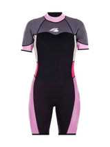 Image for Women's Brand Logo Printed Swimsuit,Black/Pink