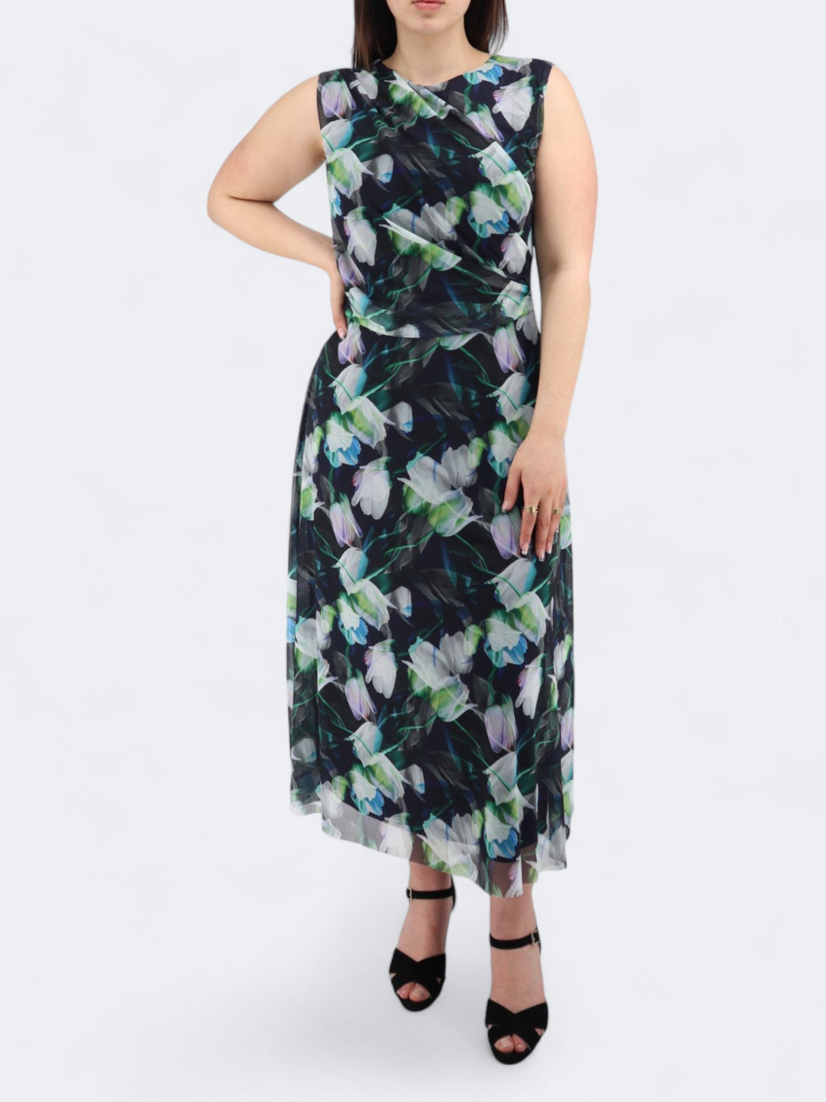 Image for Women's Floral Printed Dress,Multi