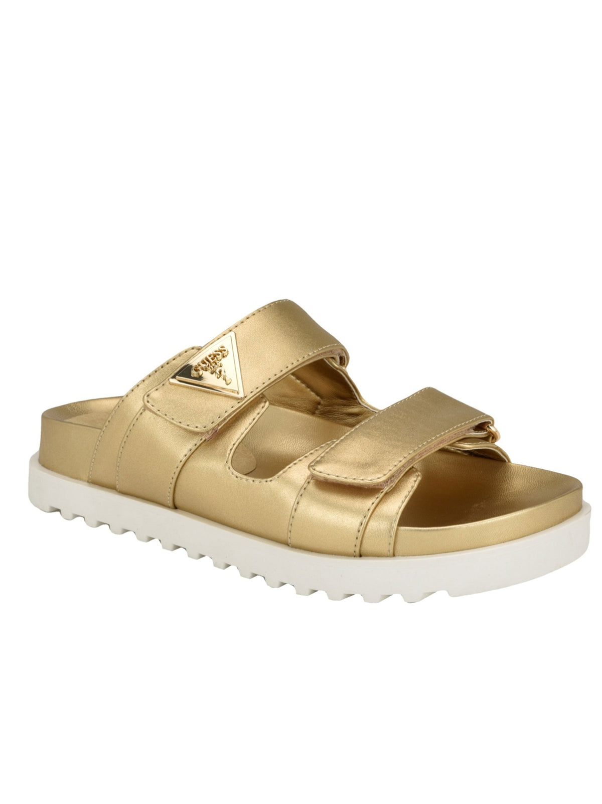 Image for Women's Plain Fabula Lug Sole Slide Sandals,Gold