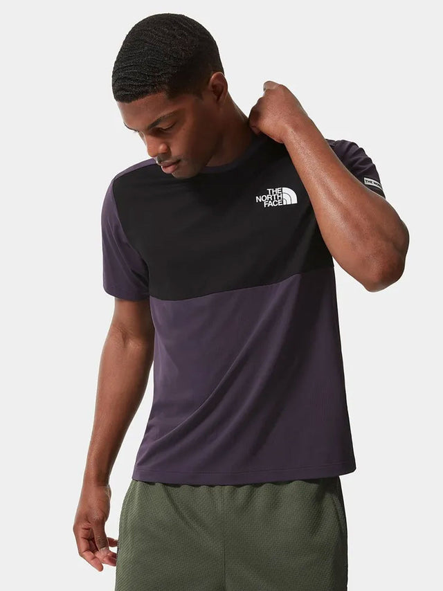 Image for Men's Textured T-Shirt,Mauve/Black