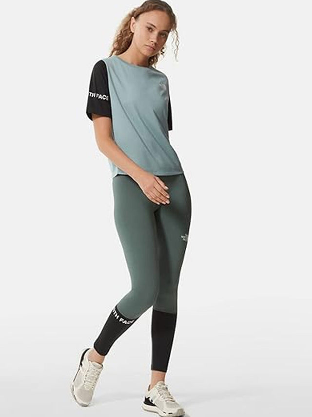 Image for Women's Textured Brand Logo Printed Legging,Olive/Black