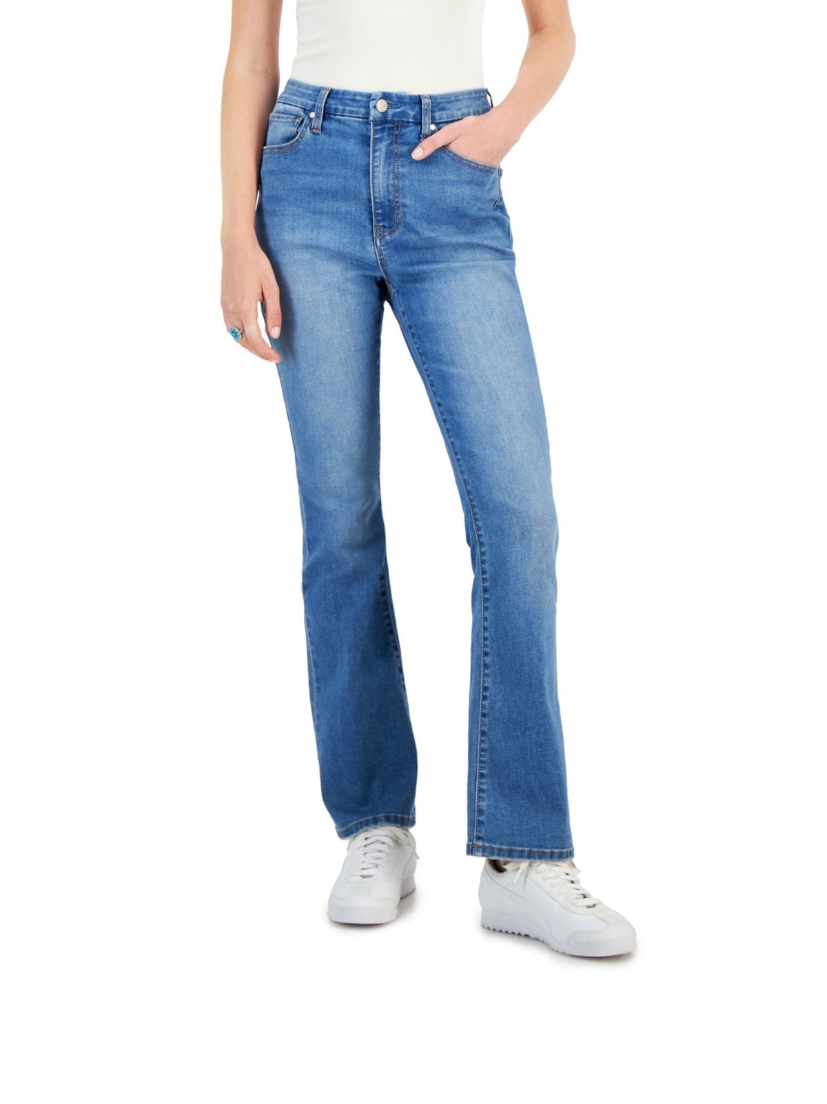 Image for Women's High-Rise Bootcut Jeans,Blue