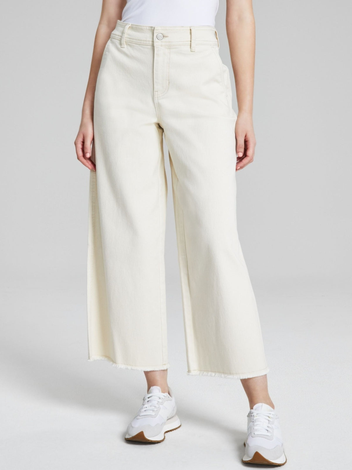 Image for Women's Mariner Cropped Fringe Trim Pants,Light Beige