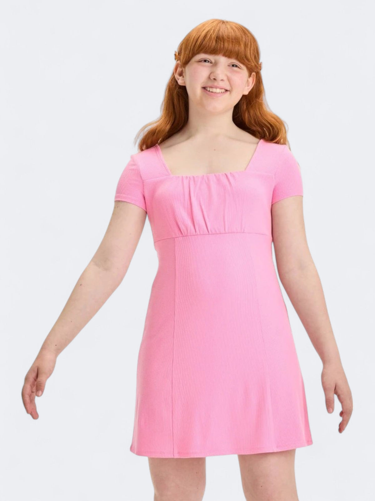 Image for Kid's Girl's Ribbed Knit Emma Dress,Rose