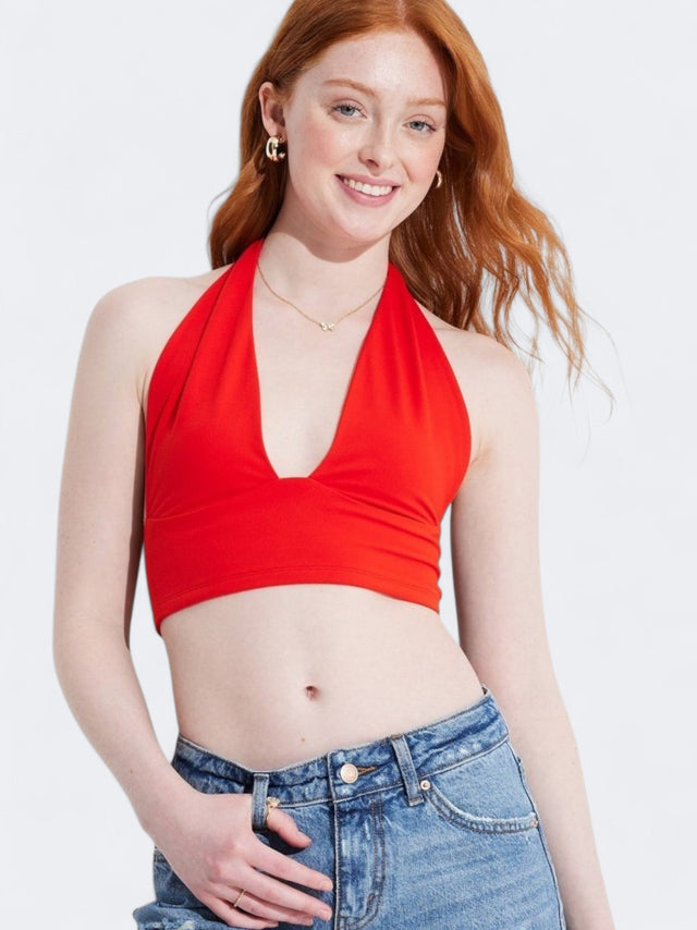 Image for Women's Plain Plunge Butter Bliss Tank Top,Orange