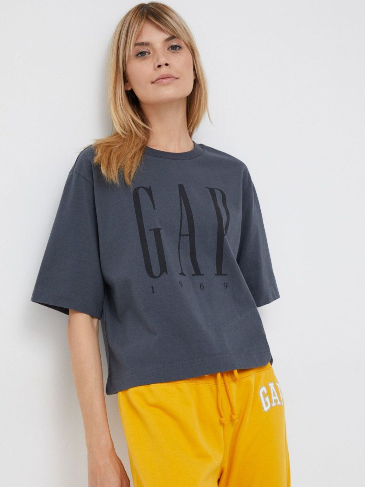 Image for Women's Brand Logo Printed Oversize T-Shirt,Dark Grey