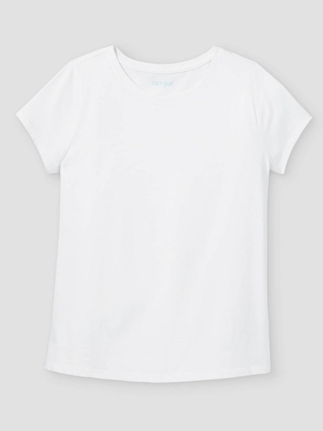 Image for Kid's Girl's Plain T-Shirt,White