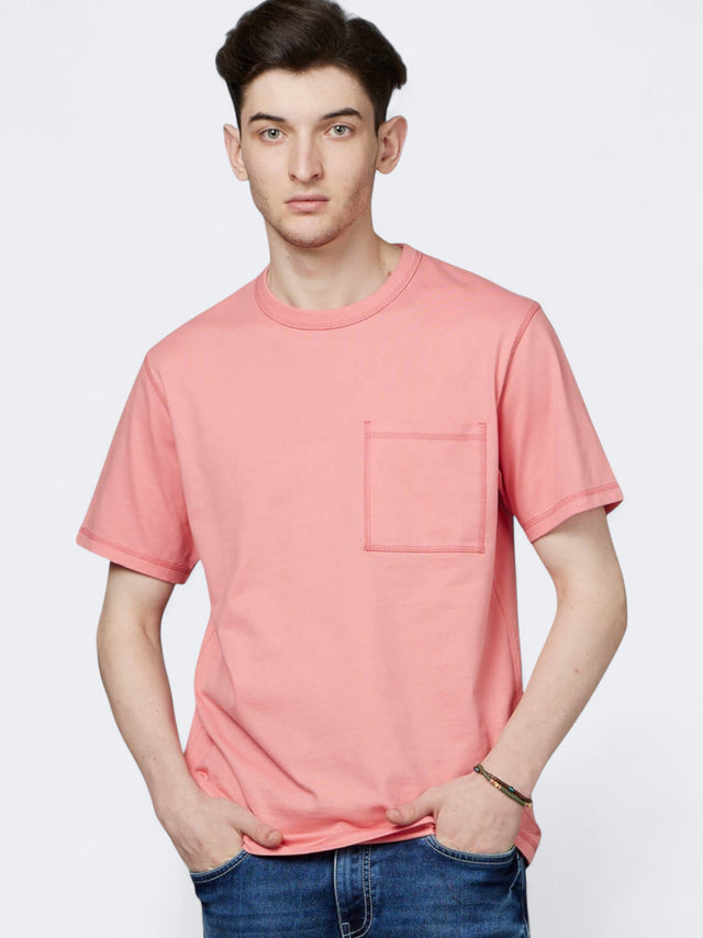 Image for Men's Plain T-Shirt,Pink