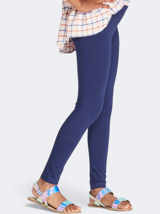 Image for Kid's Girl's Plain Leggings Pants,Navy