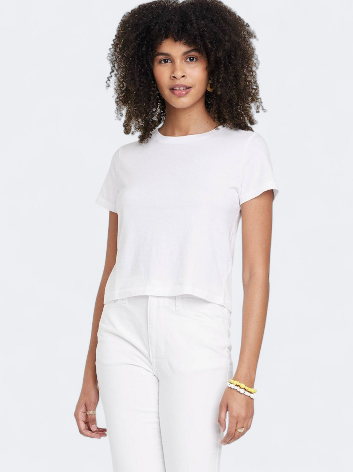 Image for Women's Plain Shrunken T-Shirt,White