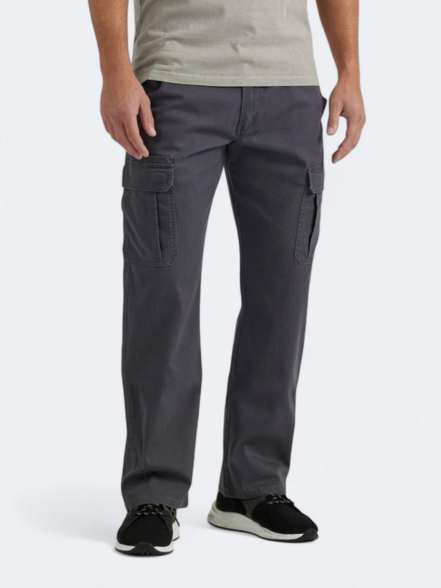 Image for Men's Textured Relaxed Cargo Pants,Grey