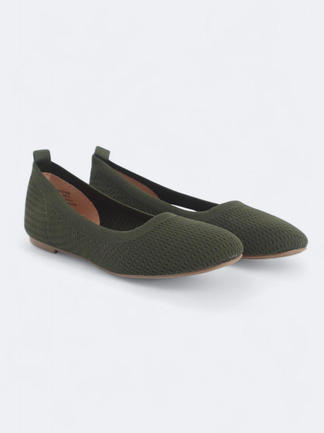 Image for Women's Texured Maryann Flat Bellerinas,Olive