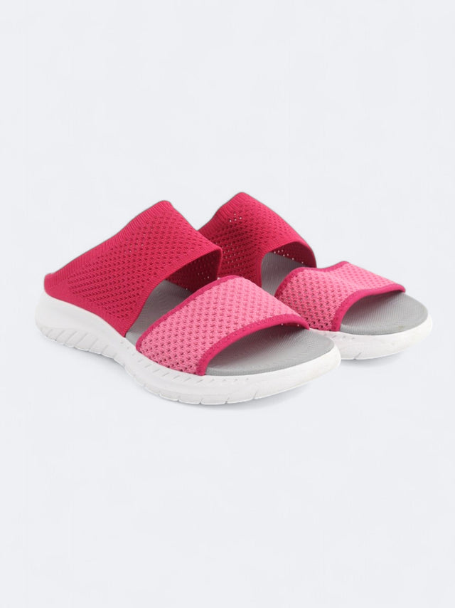 Image for Women's Textured Deion Flat Casual Sandals,Pink
