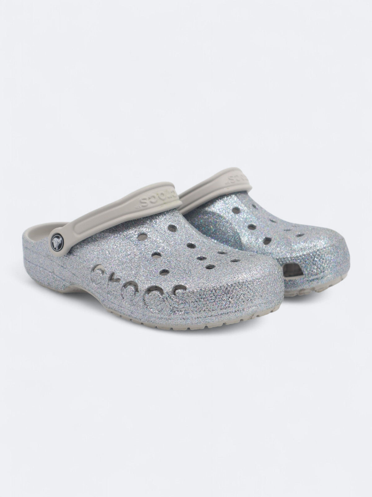 Image for Women's Glitter Clogs Slippers,Silver
