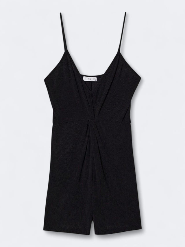Image for Women's Ribbed Rompers,Black