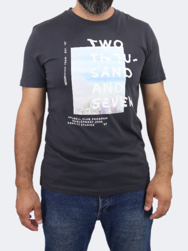 Image for Men's Printed T-Shirt,Grey