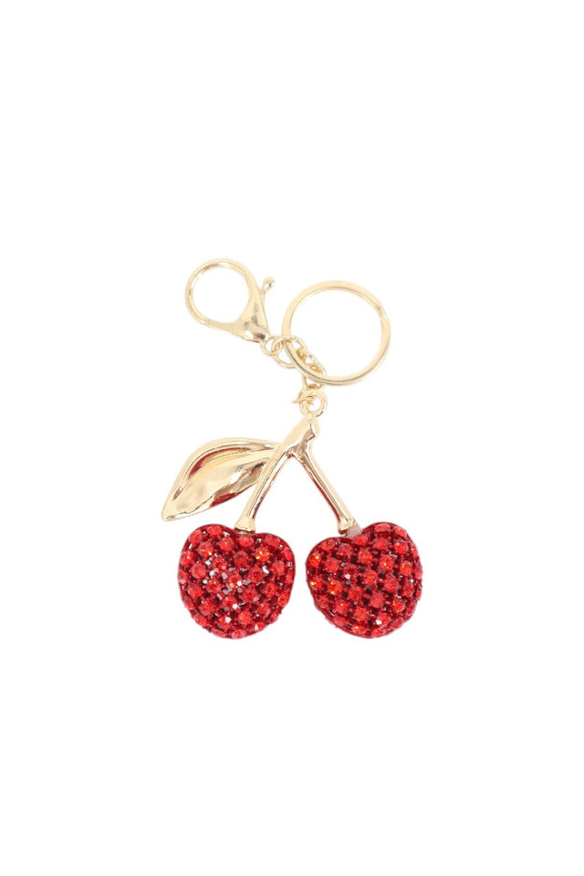 Image for Sparkly Key Cherry Keychain