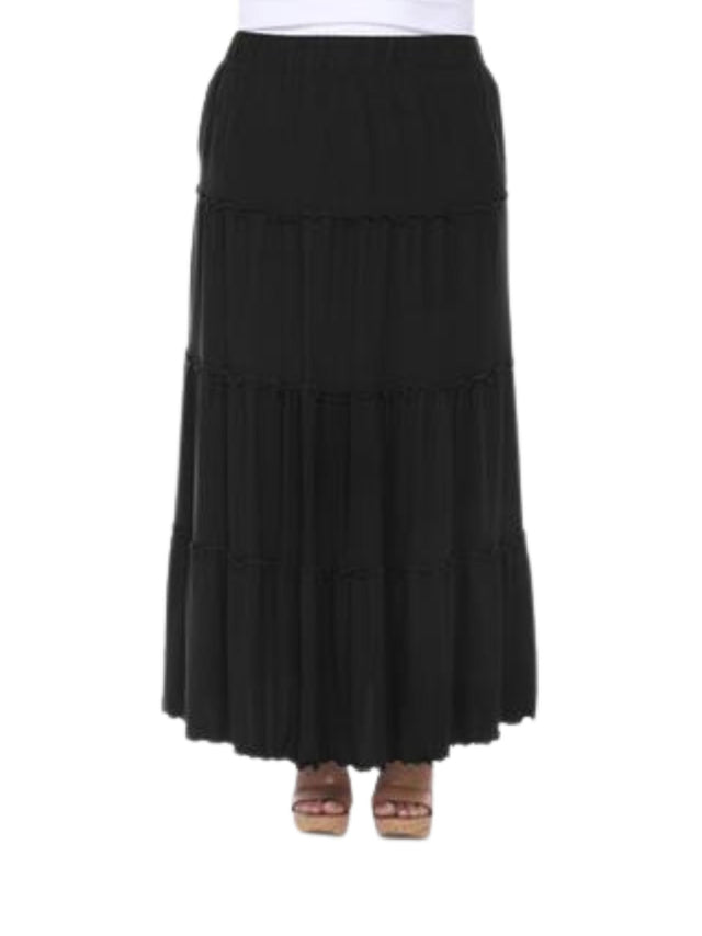 Image for Women's Plain Long Skirt,Black