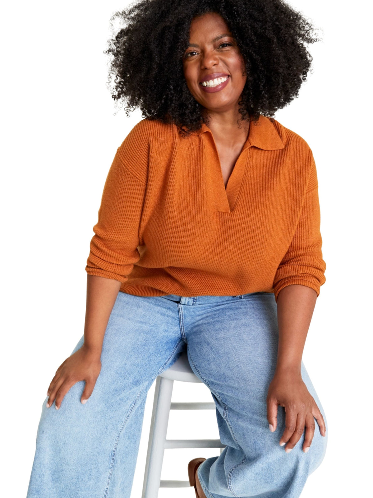 Image for Women's Knitted Sweaters,Rust