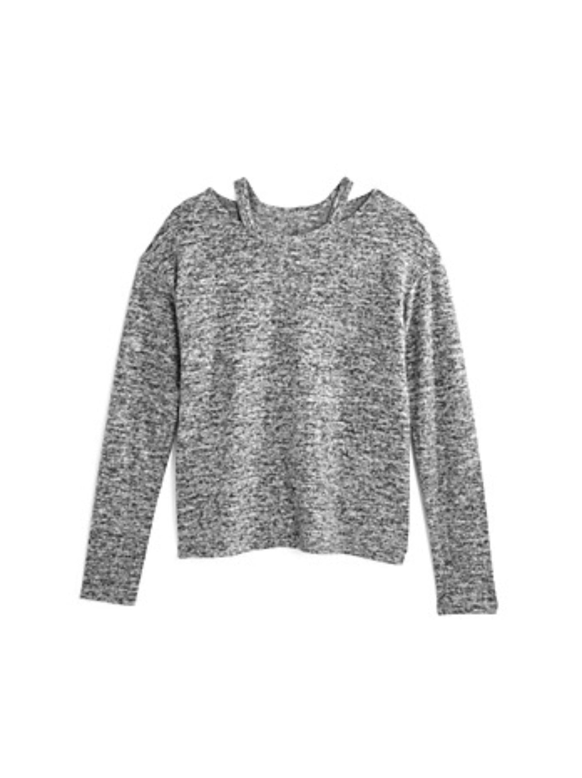 Image for Kids Girl's  Heather Cold Shoulder  Top,Heather Grey