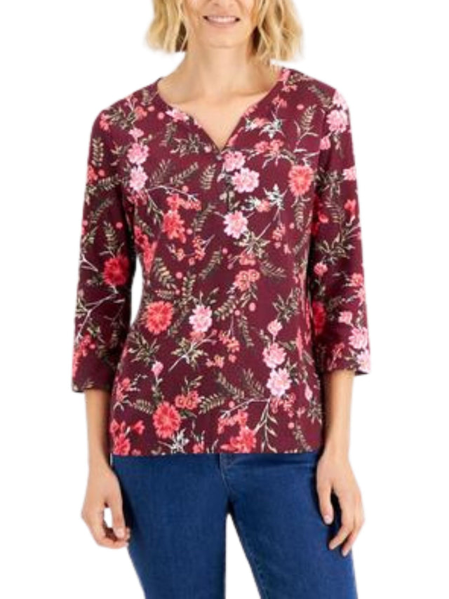 Image for Women's Floral Printed Top,Multi