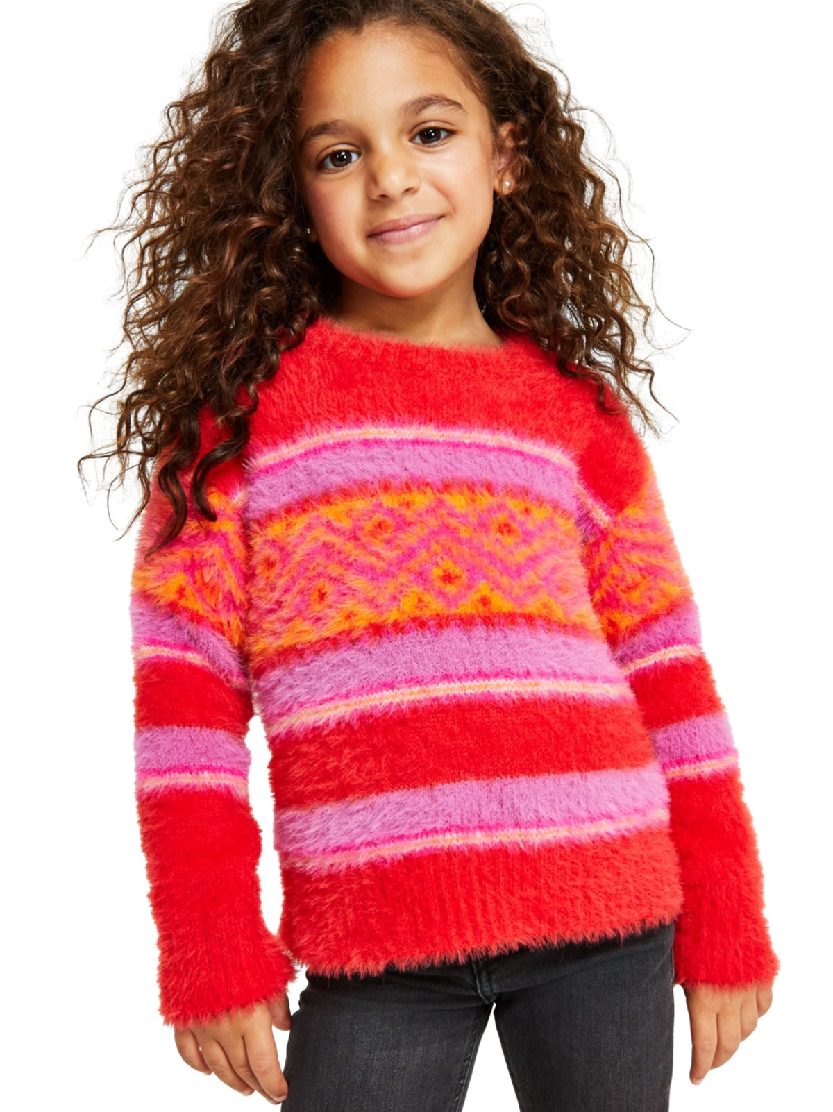 Image for Kids Girl's Mohair Plaid Sweaters,Multi