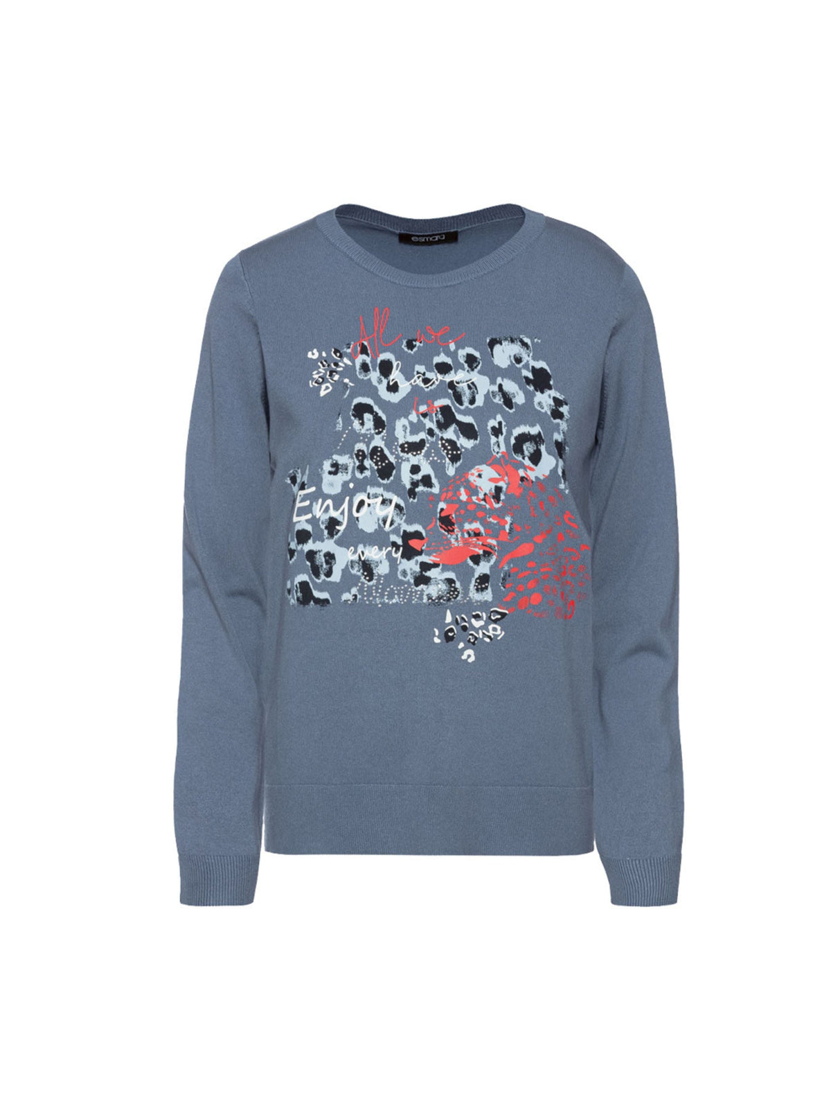 Image for Women's Graphic Printed Top,Blue