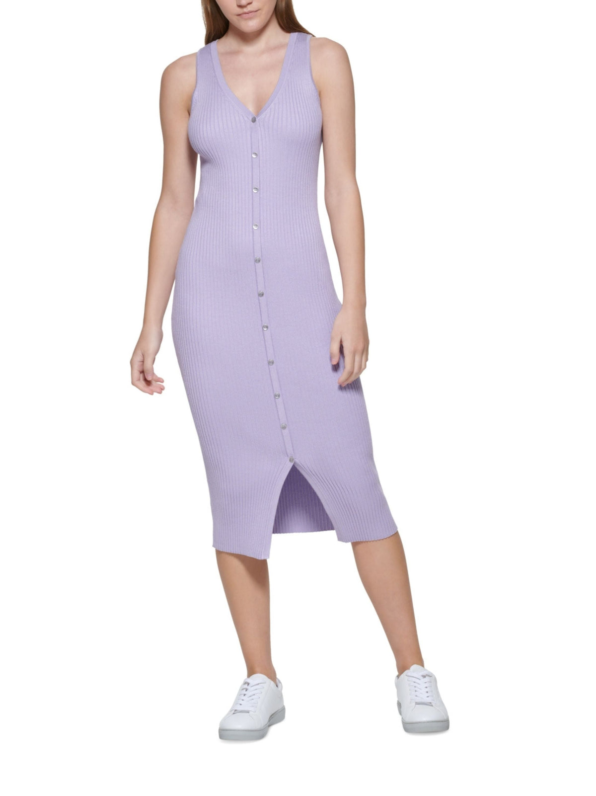 Image for Women's Ribbed Dress,Purple