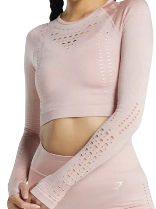 Image for women's CUT Out Details Thumb Hole Sleeves Sport Top,Pink