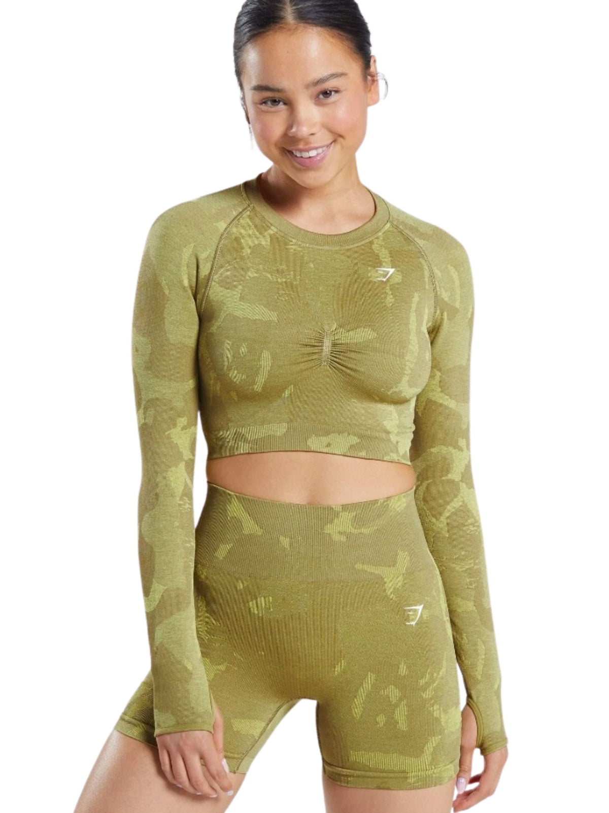 Image for Women's Printed  open Back Sport Top,Light Green