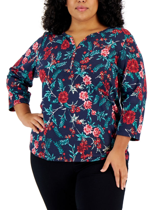 Image for Women's Floral Printed Top,Multi