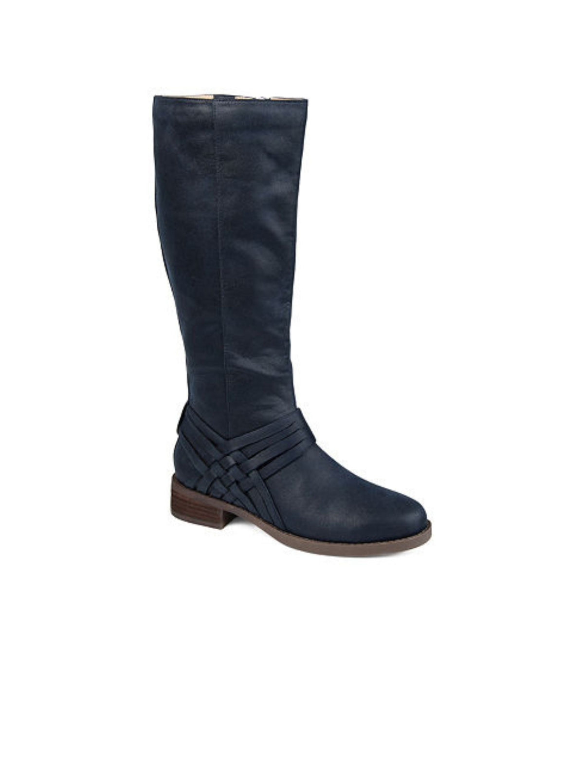 Image for Women's Braided Strap Ankle Boots,Navy