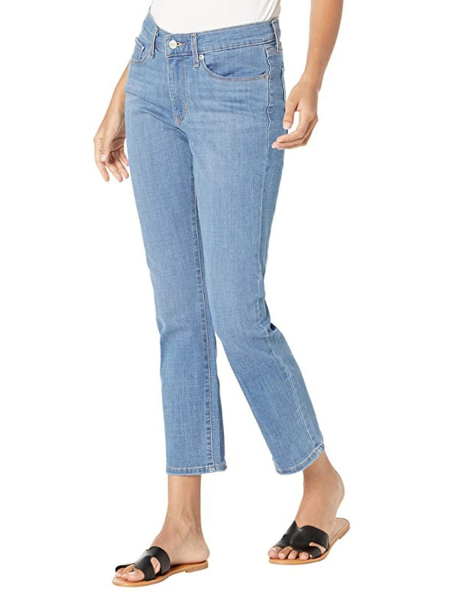 Image for Women's Washed Jeans,Light Blue