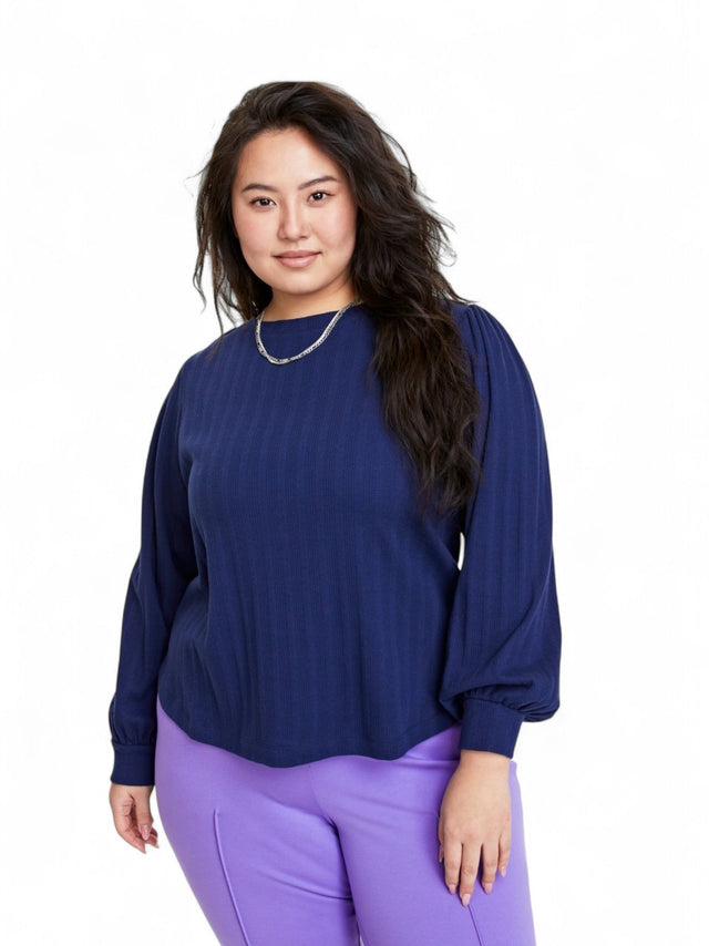 Image for Women's Ribbed Sweaters,Navy