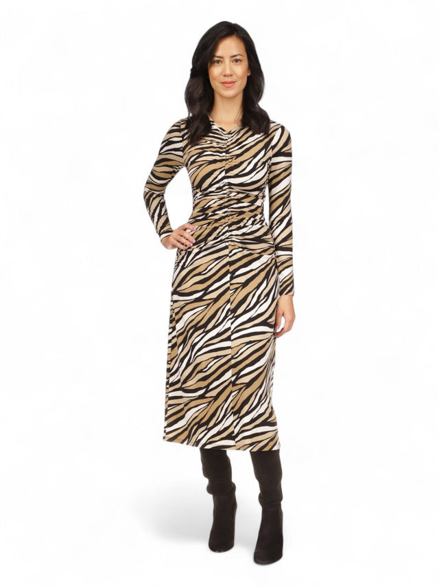 Image for Women's Printed Ruched Dress,Multi