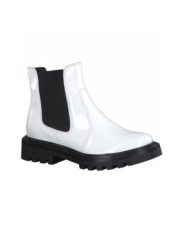Image for Women's Plain Ankle Boots,White/Black