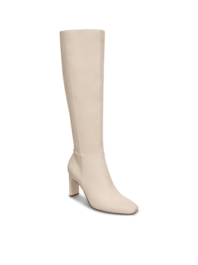 Image for Women's Plain Knee High Boots Heels,Cream