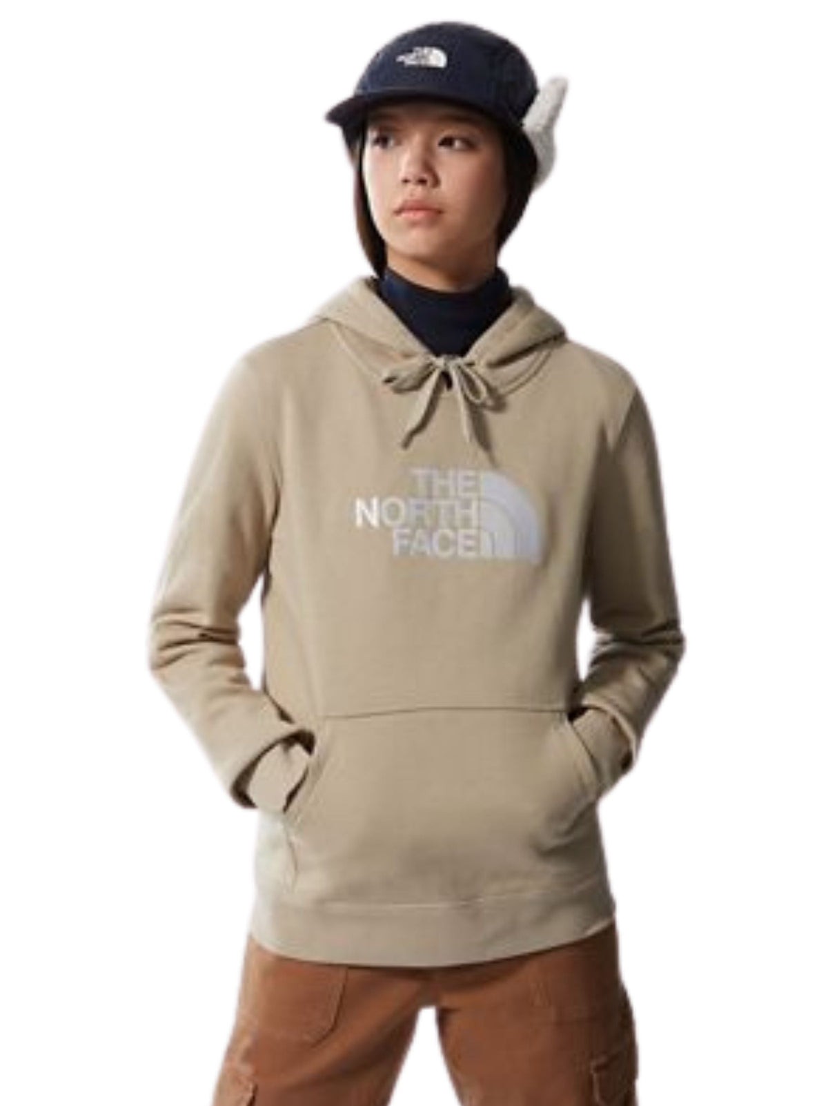 Image for Women's Brand Logo Printed Hoodies,Beige