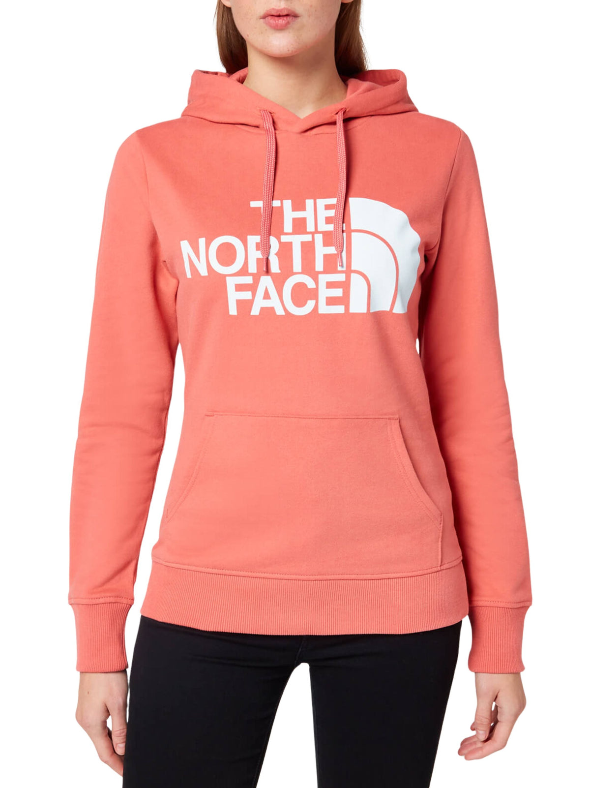 Image for Women's  Brand Logo Printed Hoodies,Peach Pink