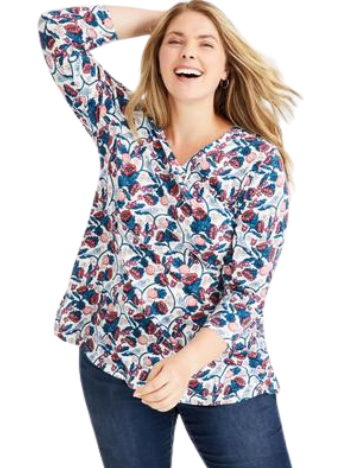 Image for Women's Floral Printed Top,Multi