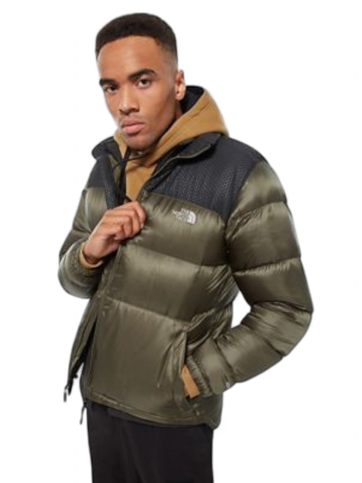 Image for Men's Quilted Jacket Two Pockets,Olive