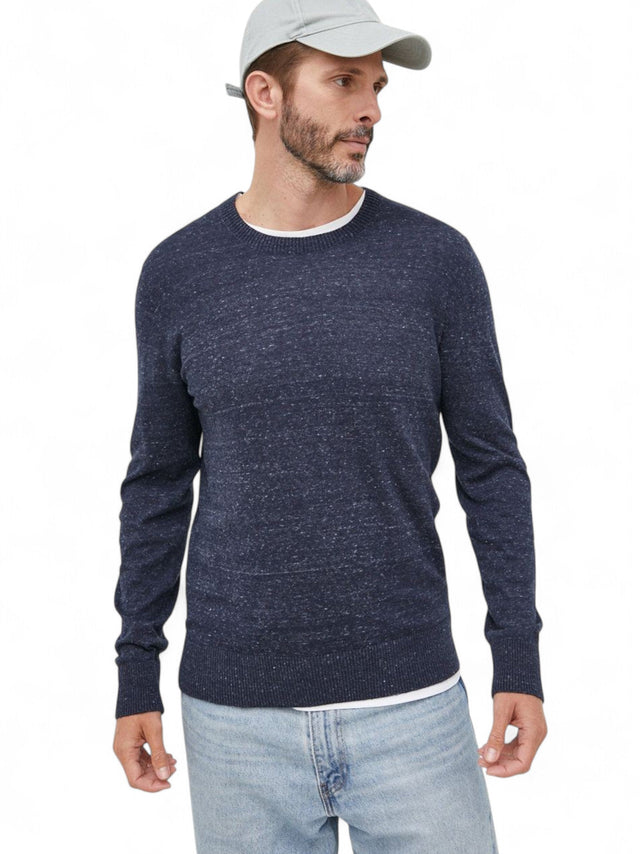Image for Men's Heathers Sweaters,Navy