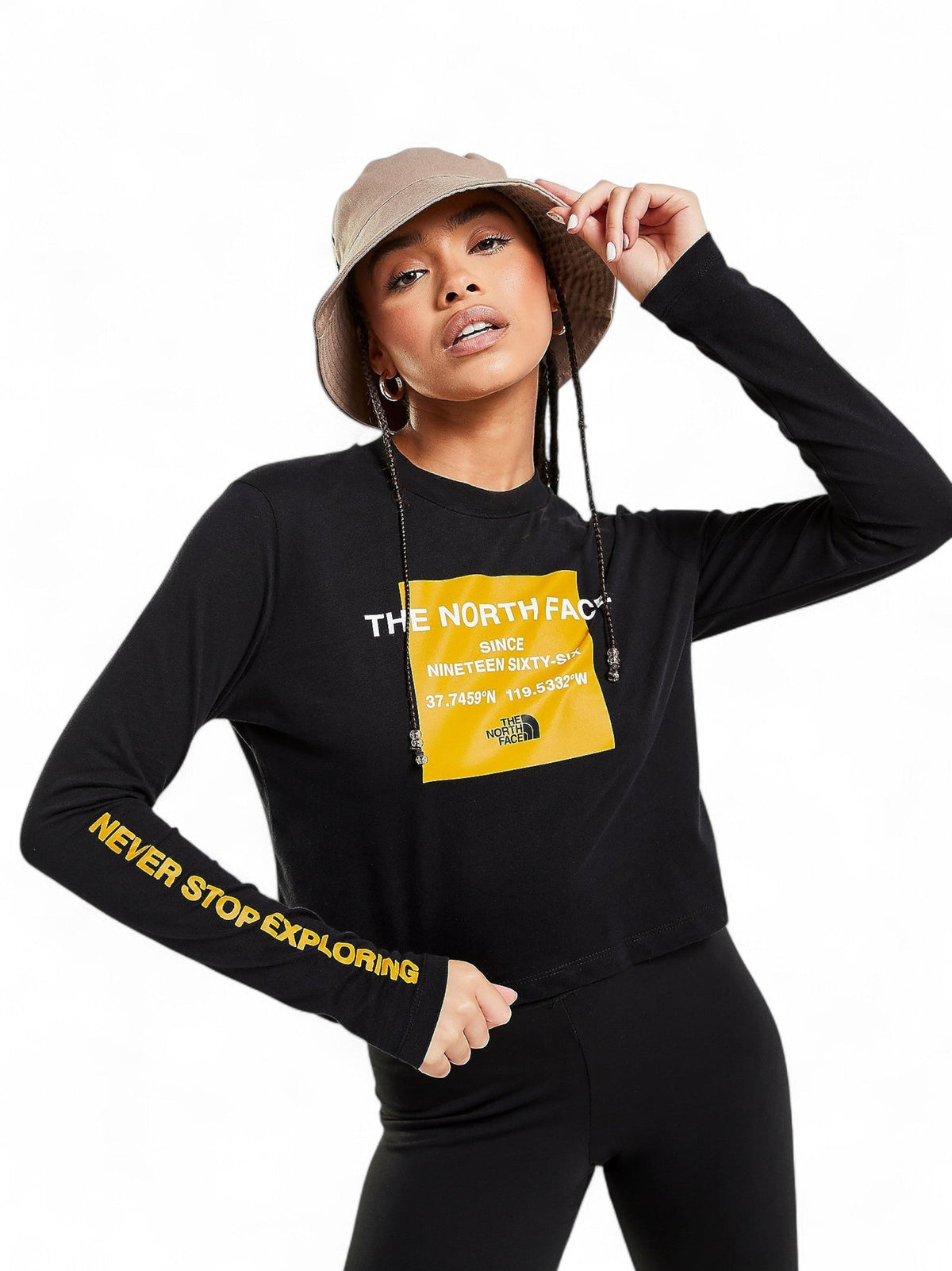 Image for Women's Brand Logo Printed Top,Black