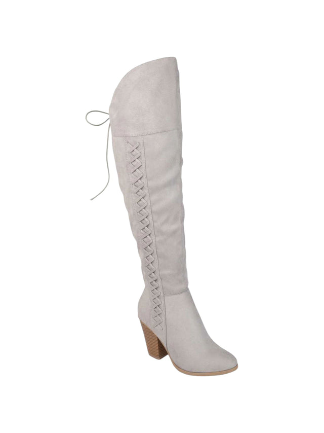 Image for Women's Textured Knee High Boots Heels,Grey